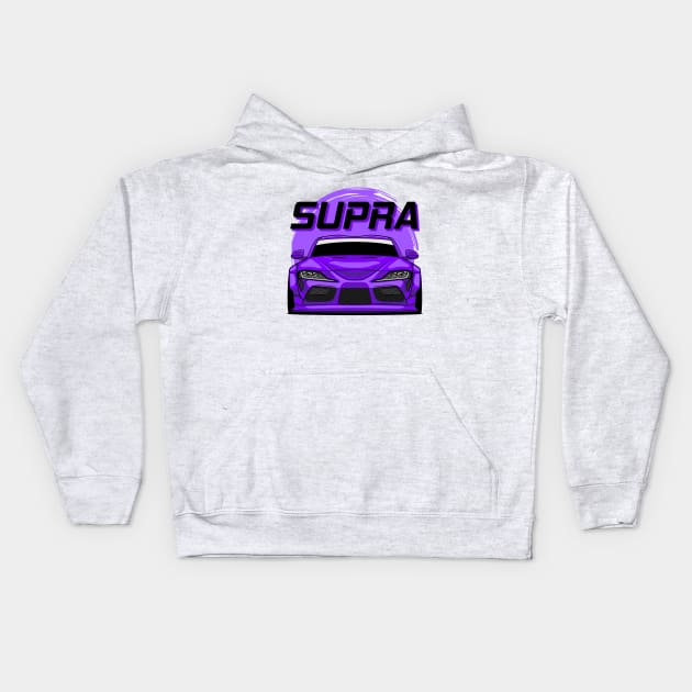 Purple Supra MK V Kids Hoodie by GoldenTuners